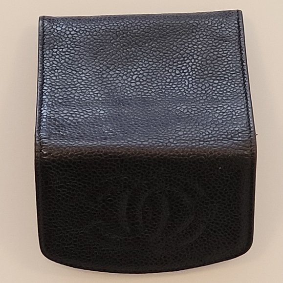 CHANEL Leather Caviar CC Flap Coin Pouch Blk Wallet - Picture 11 of 11